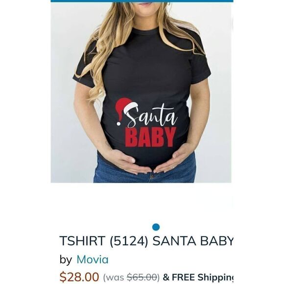NWT GINKANA SANTA BABY MATERNITY TUNIC DRESS - Picture 1 of 4